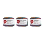 Red Heart Roll With It Melange Show Time Yarn - 3 Pack of 150g/5.3oz - Acrylic - 4 Medium (Worsted) - 389 Yards - Knitting/Crochet