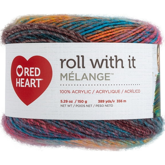 Red Heart Roll With It Melange Yarn-Show Time