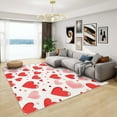 thumbnail image 1 of Red Heart Rug, Love Rugs For Living Room Bedroom, Washable Non Slip Soft Small Carpet, Patterned Area Rugs & Home Decor, 1 of 7