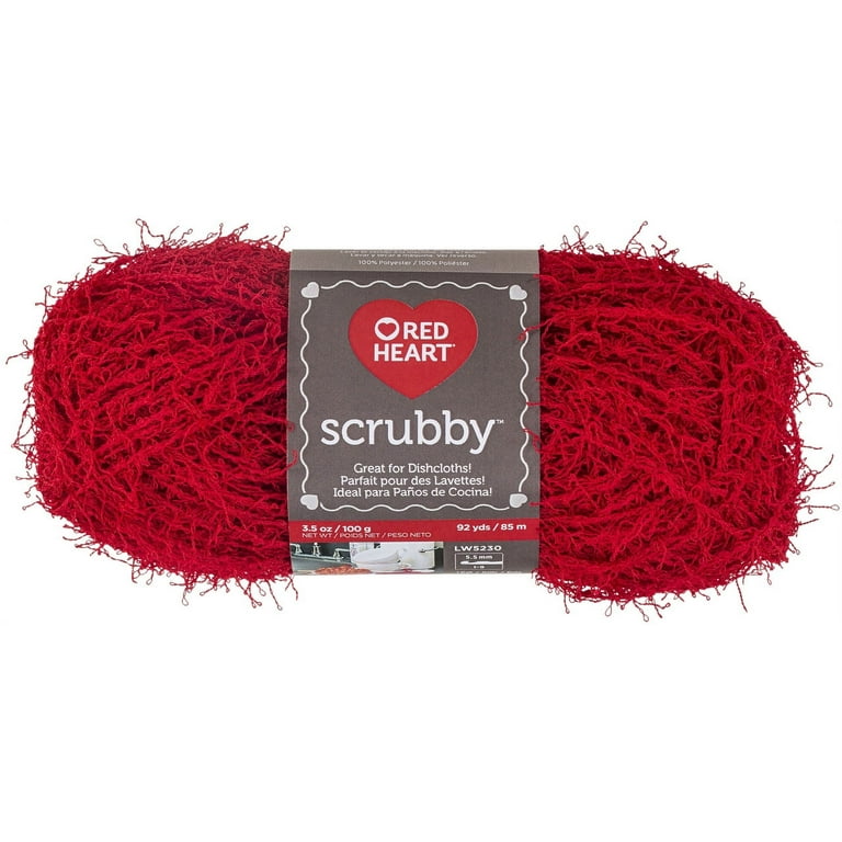 Lot of 2 Red Heart Scrubby Cherry Yarn E833-0905 Knitting 92yds