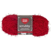 Red Heart Scrubby 4 Medium Polyester Yarn, Cherry 3.5oz/100g, 92 Yards