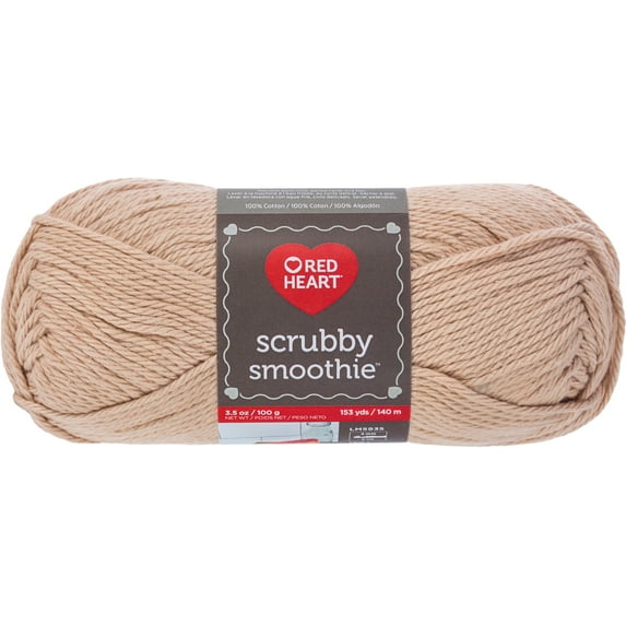 Red Heart Scrubby Smoothie Yarn-Tan