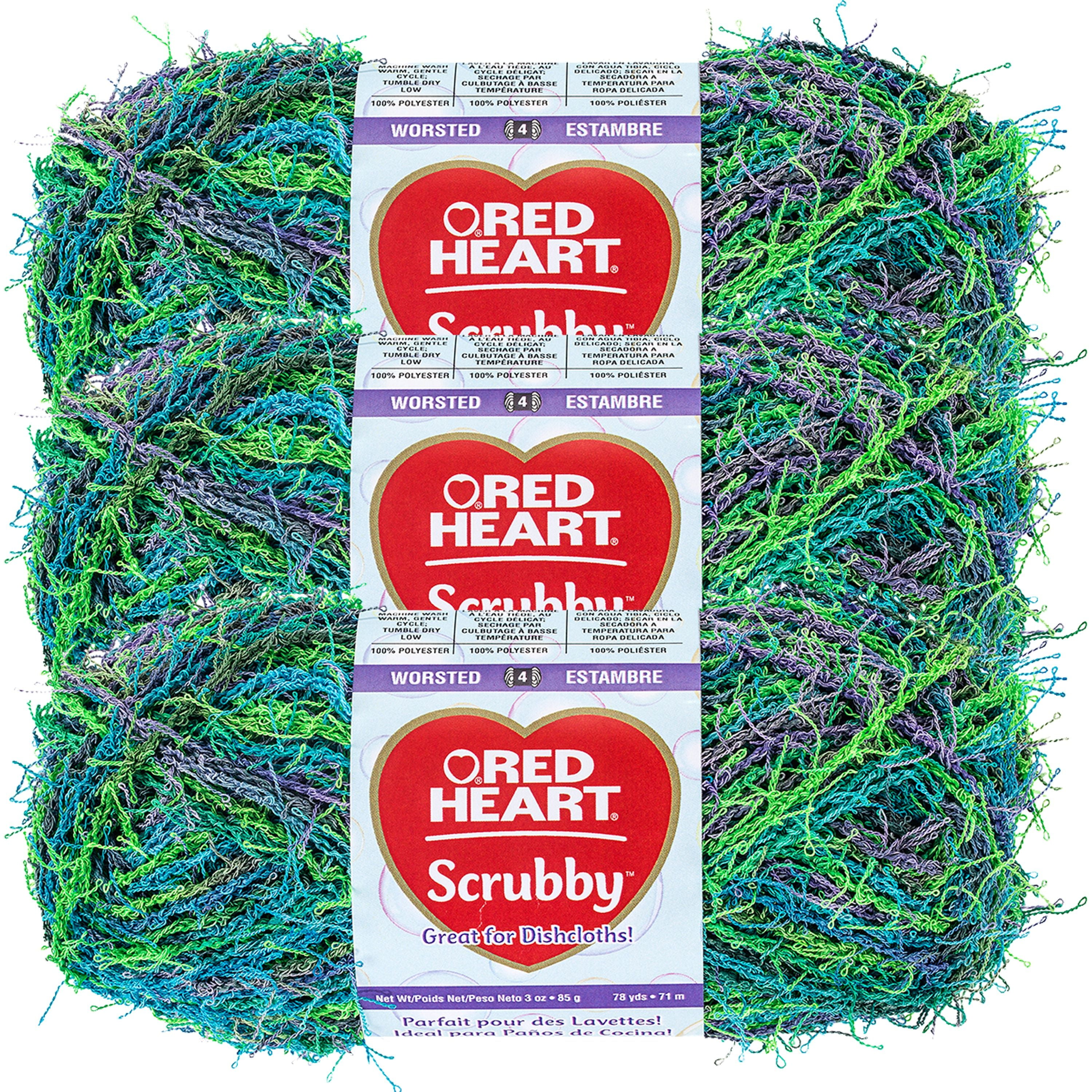 3-Pk Red Heart Scrubby Smoothie Cotton Yarn Crochet Knitting in Brite  Orange