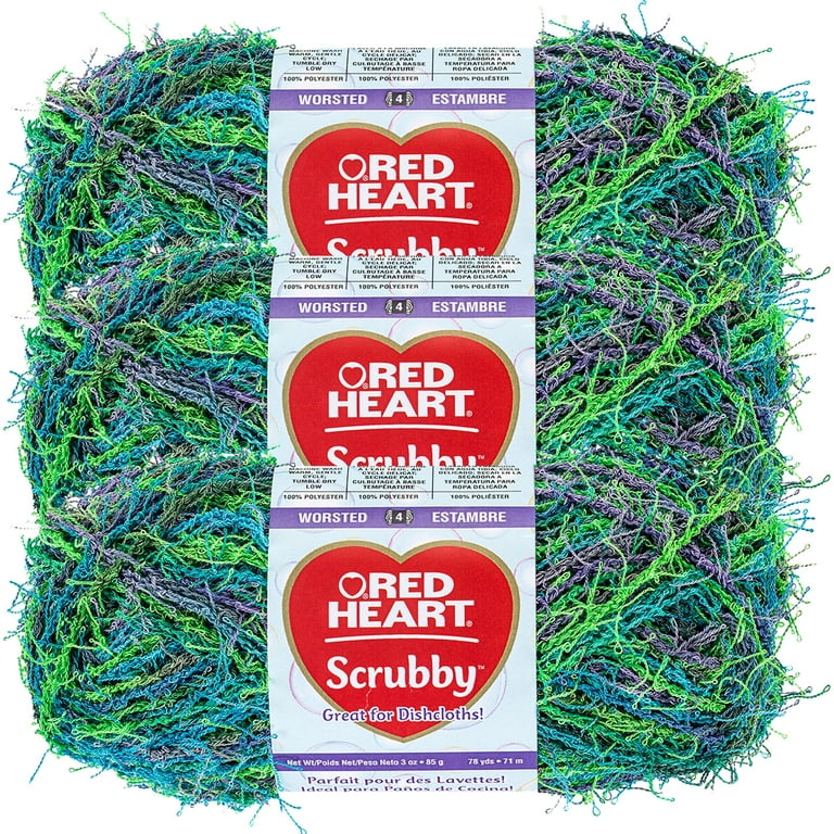 Red Heart Scrubby Yarn Capri, Multipack of 3