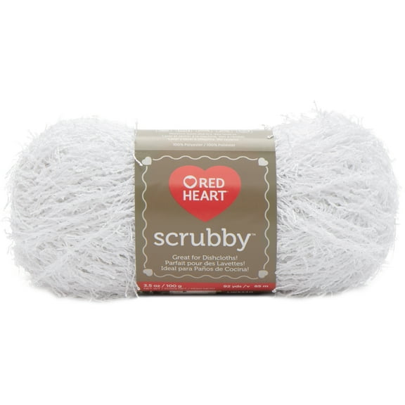 Red Heart Scrubby Yarn: Coconut