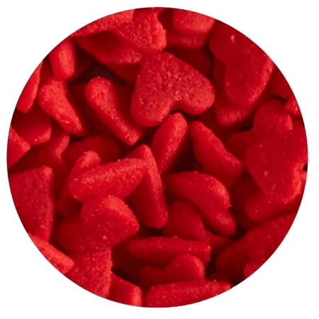 Red Heart Shape Sprinkles - 4oz