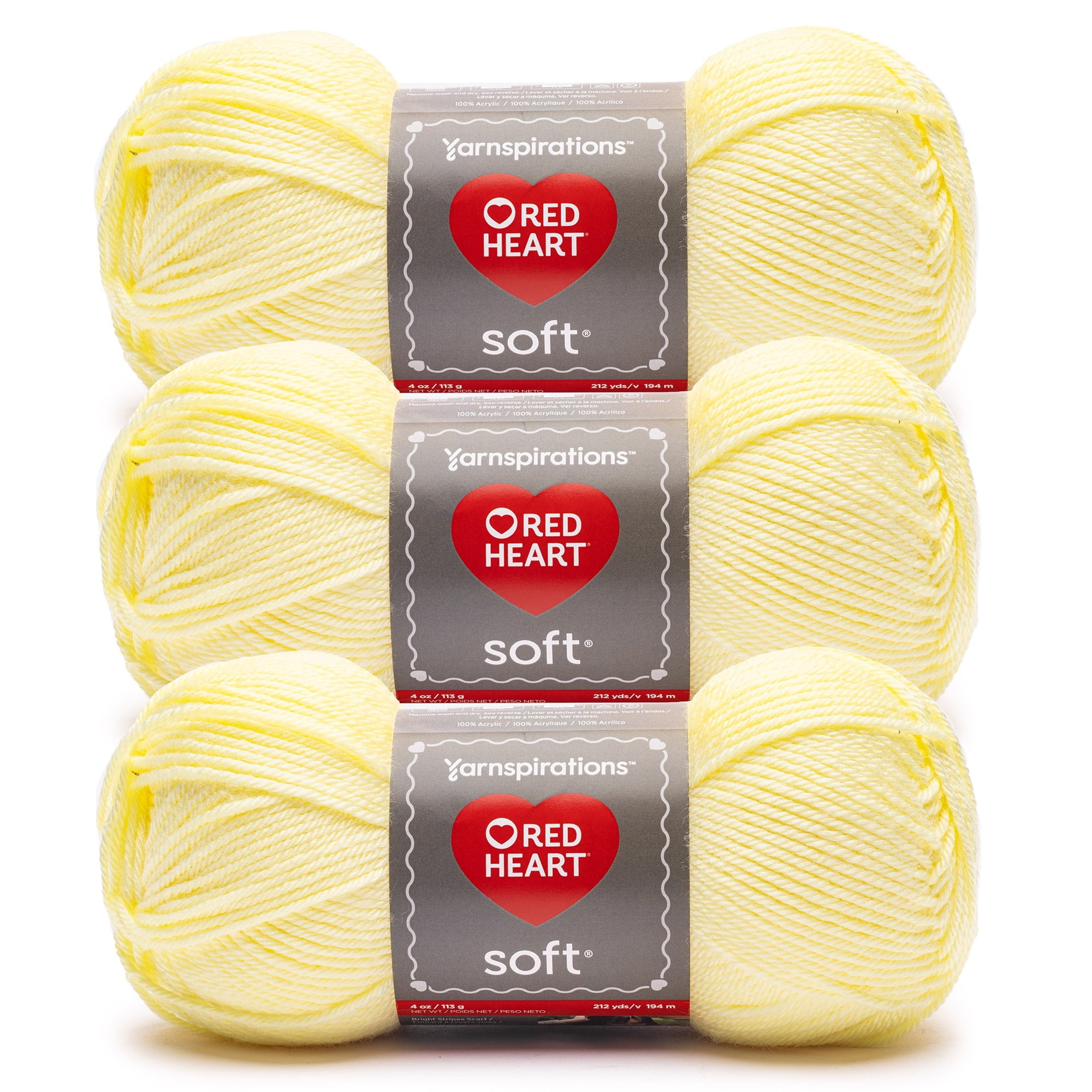 Red Heart® Soft™ #4 Worsted (Medium) Acrylic Yarn, Pear 5oz/142g 256 Yards (3 Pack)