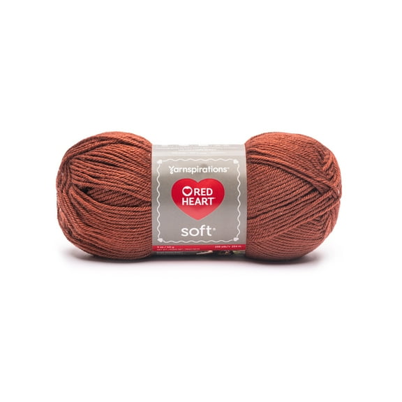 Red Heart® Soft™ #4 Worsted (Medium) Acrylic Yarn, Rust 5oz/142g 256 Yards
