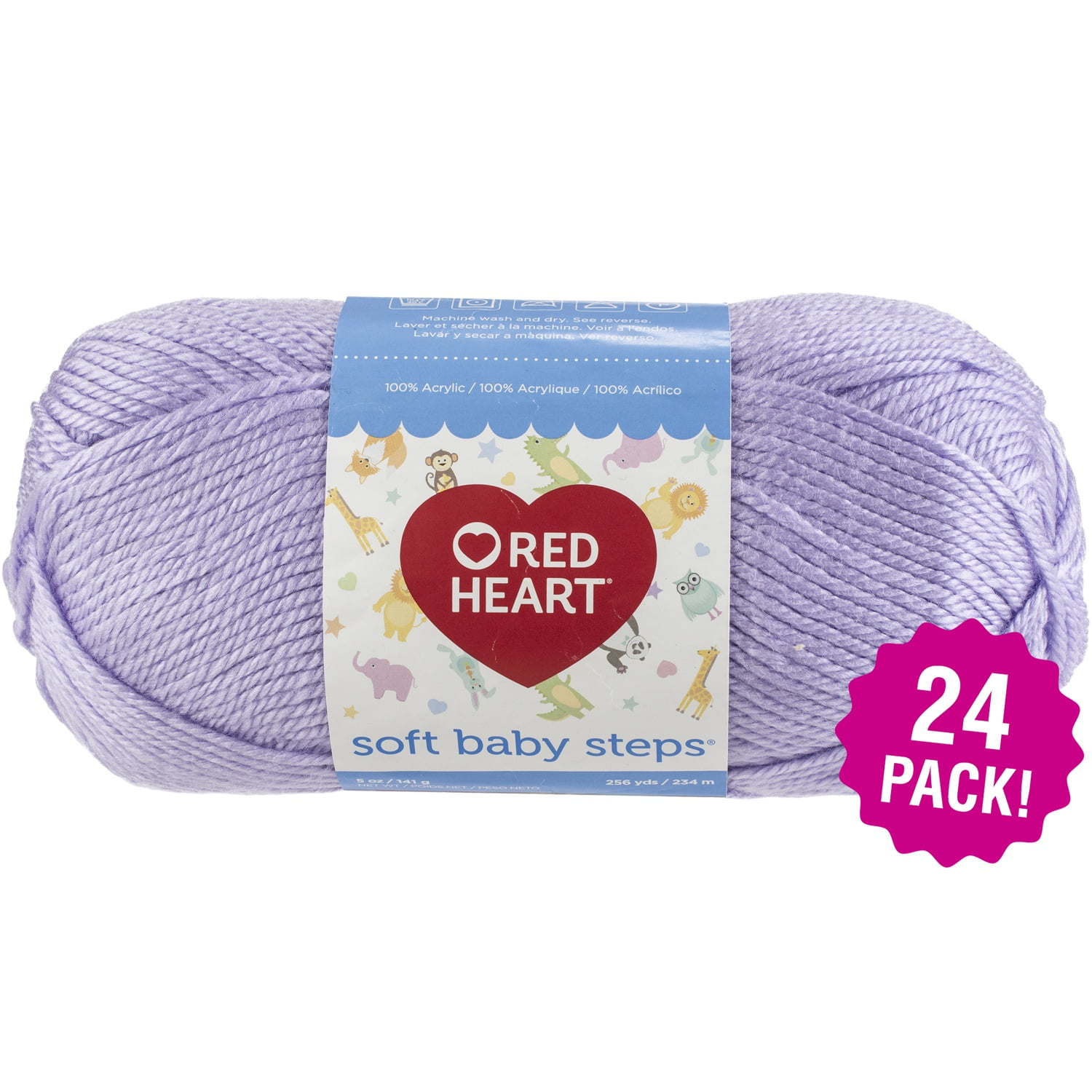 Red Heart Soft Baby Steps Yarn 24/Pk-Lavender