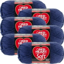 Red Heart Soft Yarn-Navy, Multipack Of 6