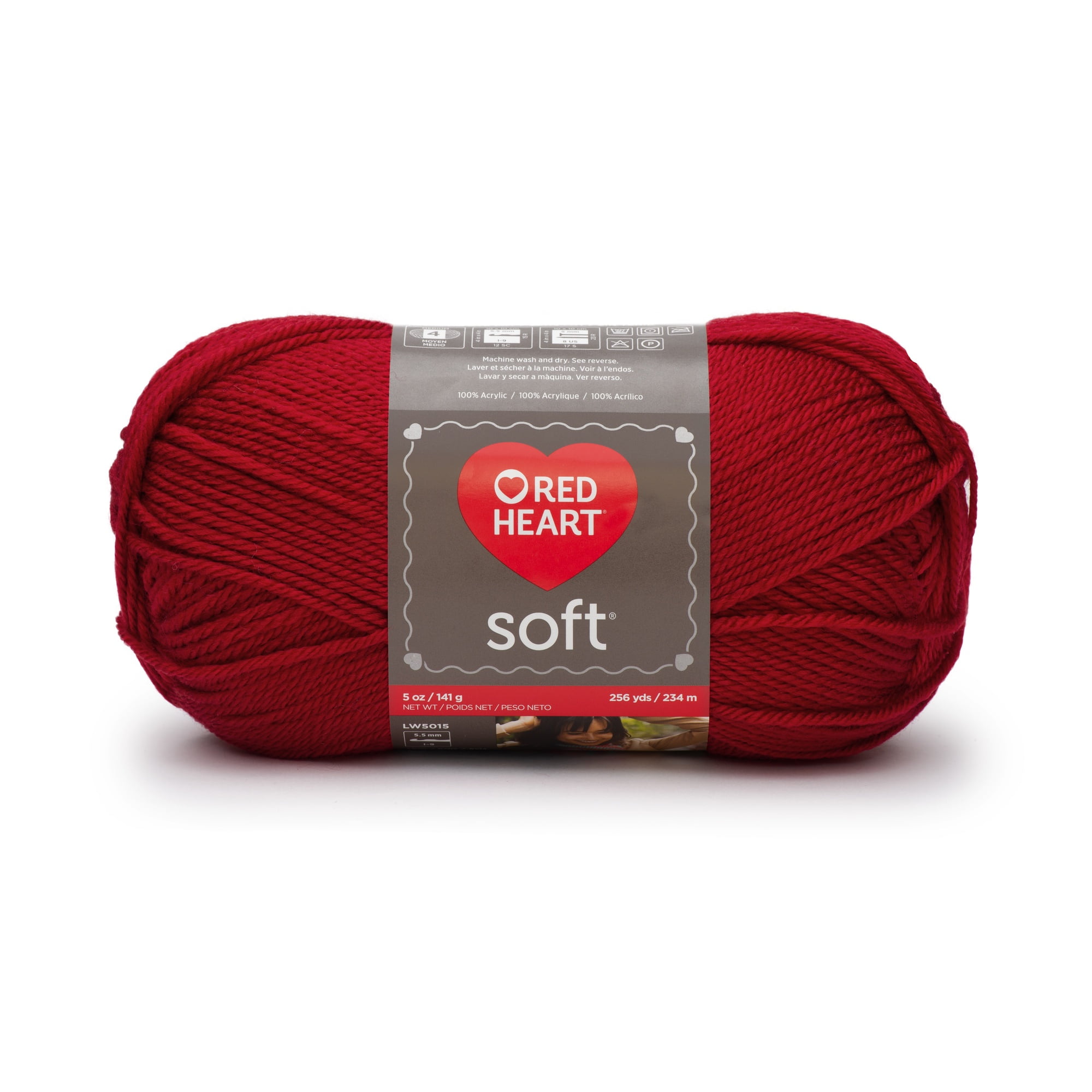 Red Heart Zacht groenblauw garen - 3 stuks, 141 g, acryl, 4 medium (gekamd), 234 meter, voor breien/haken