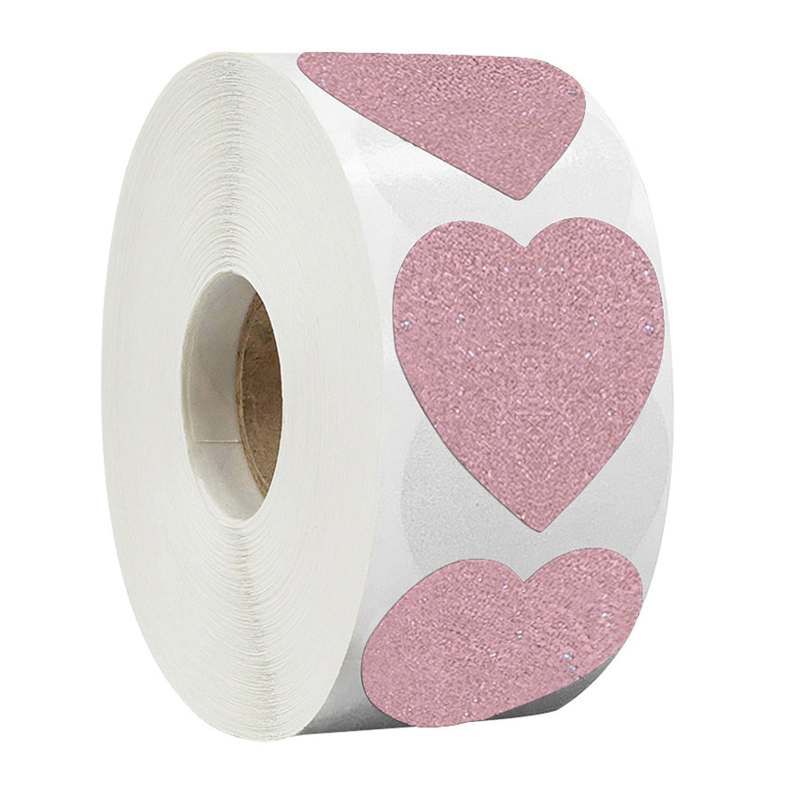 Red Heart Stickers Roll 300pcs 1Inch Valentine's Day Love Shape ...