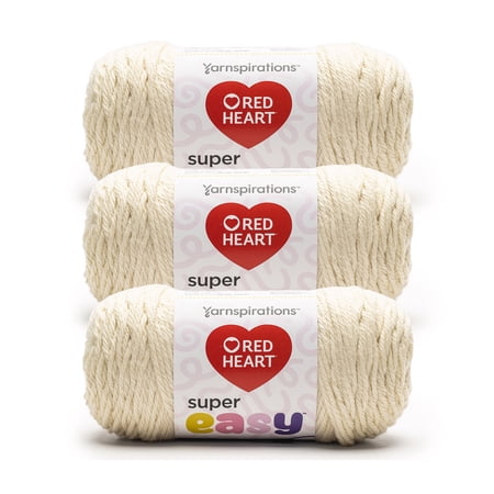 Red Heart® Super Easy™ #6 Super Bulky Acrylic Yarn, Aran 8.8oz/250g 238 Yards (3 Pack)