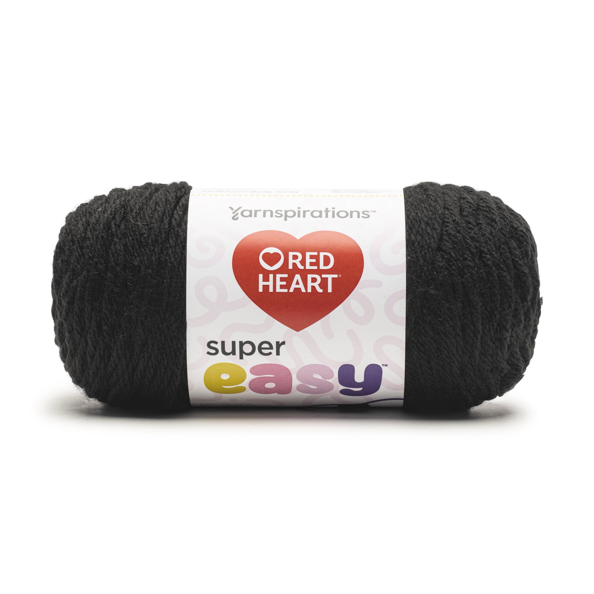 Red Heart® Super Easy™ #6 Super Bulky Acrylic Yarn, Black 8.8oz/250g 238 Yards
