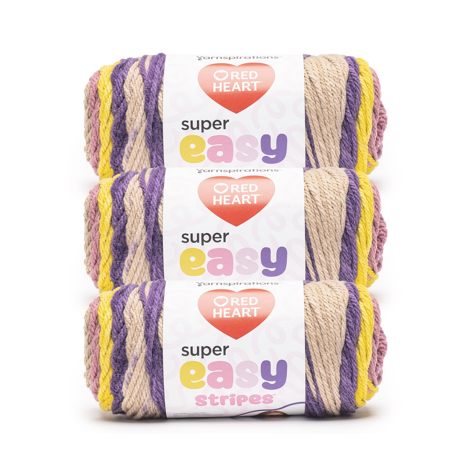 Red Heart® Super Easy™ #6 Super Bulky Acrylic Yarn, Iris Blooms 7oz/198g 189 Yards (3 Pack)