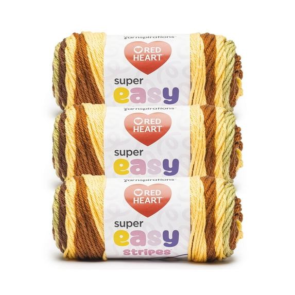 Red Heart® Super Easy™ #6 Super Bulky Acrylic Yarn, Wilderness 7oz/198g 189 Yards (3 Pack)