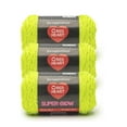 thumbnail image 1 of Red Heart® Super Glow™ #4 Polyester Yarn, Aurora yellow 1.8oz/50g 50yd (3 Pk), 1 of 4