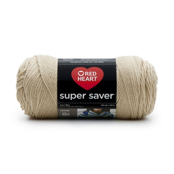 Red Heart® Super Saver® 4 Medium Acrylic Yarn, Buff 7oz/198g, 364 Yards