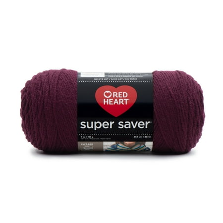 Red Heart® Super Saver™ #4 Worsted Acrylic Yarn, Claret 7oz/198g 364yd