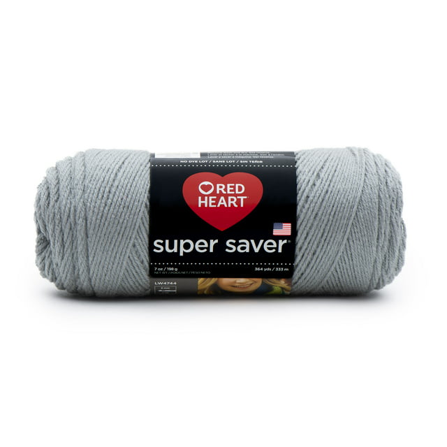 Red Heart Super Saver® 4 Medium Acrylic Yarn, Dusty Gray 7oz/198g, 364 Yards