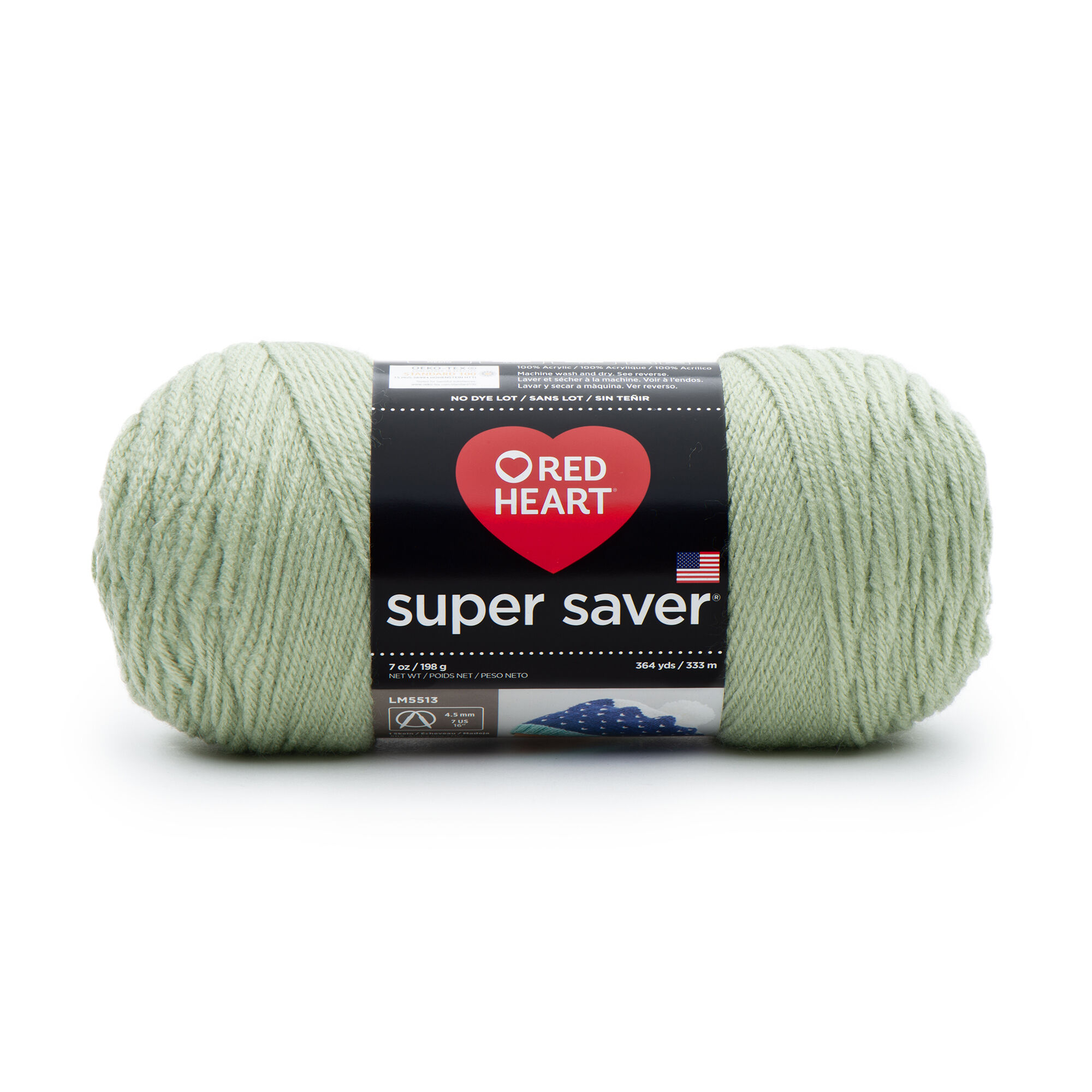 Red Heart Super Saver® 4 Medium Acrylic Yarn, Frosty Green 7oz/198g, 364 Yards - image 1 of 17