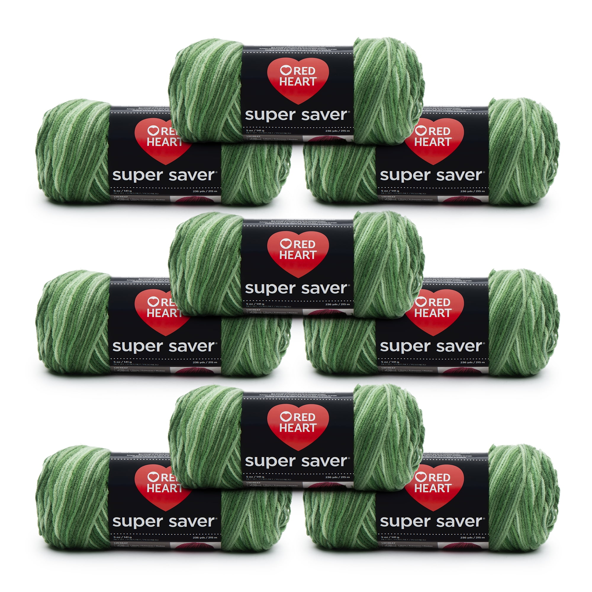 Red Heart® Super Saver® #4 Medium Acrylic Yarn, Green Tones 7oz