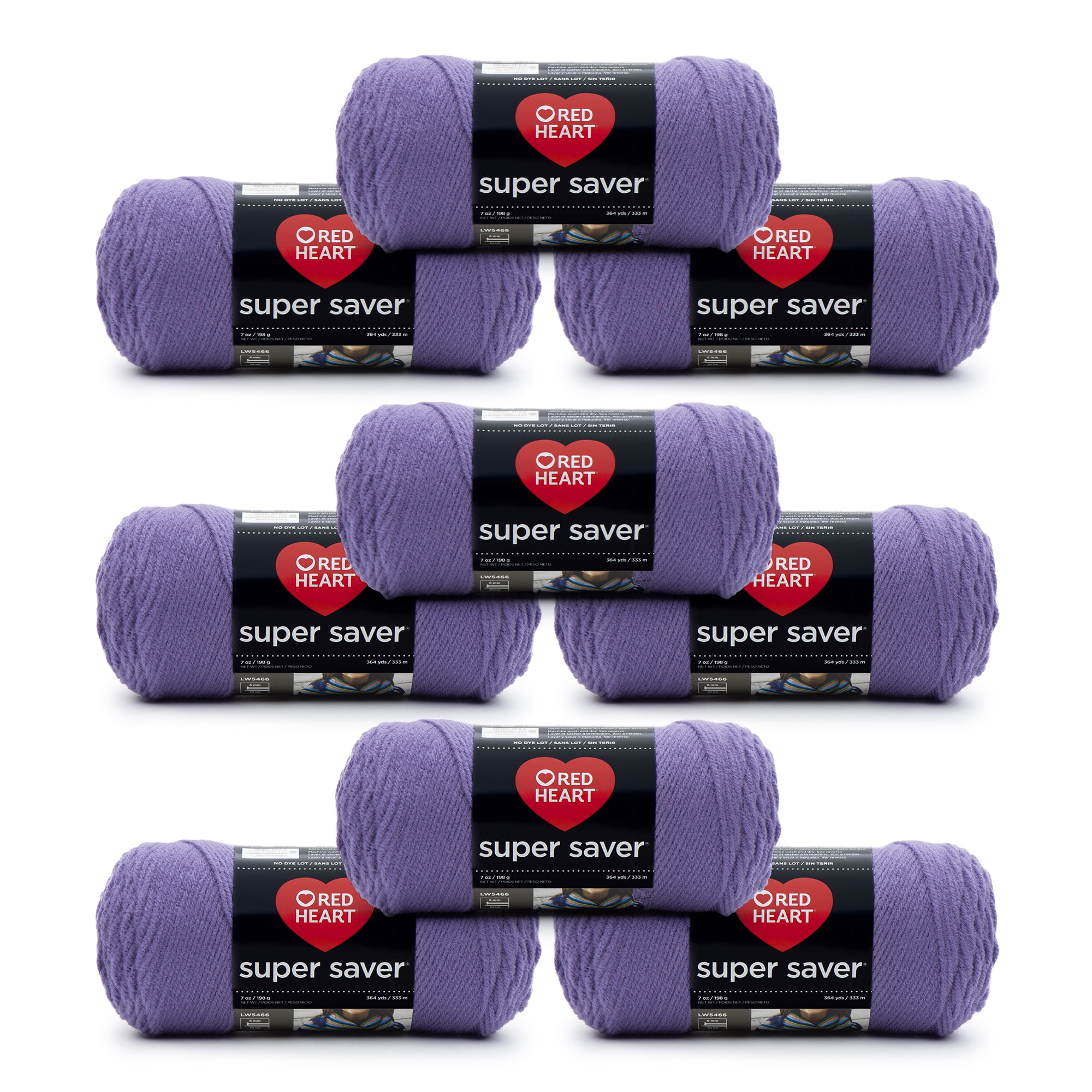 Red Heart Super Saver Yarn Crafts Knitting 100% Acrylic White & Cherry Red  Lot 73650878732
