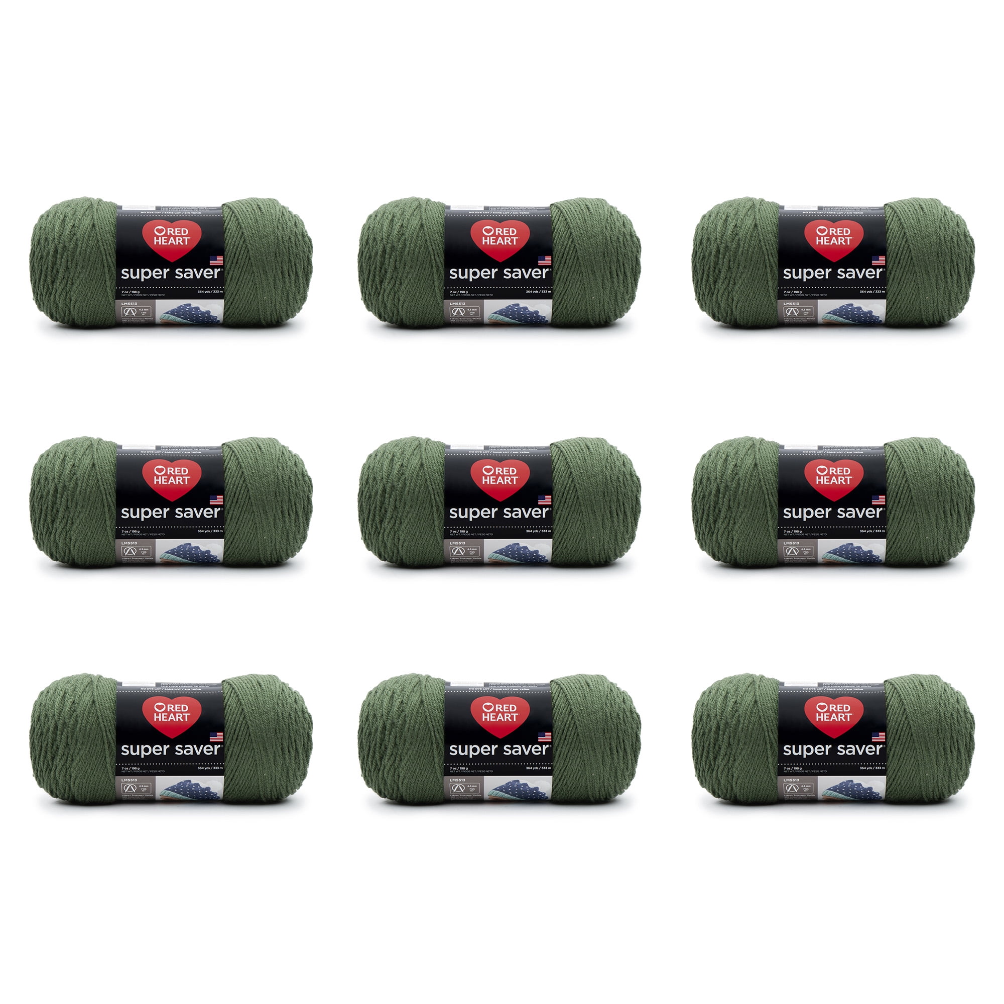 Red Heart Super Saver Yarn - Paddy Green - SANE - Sewing and