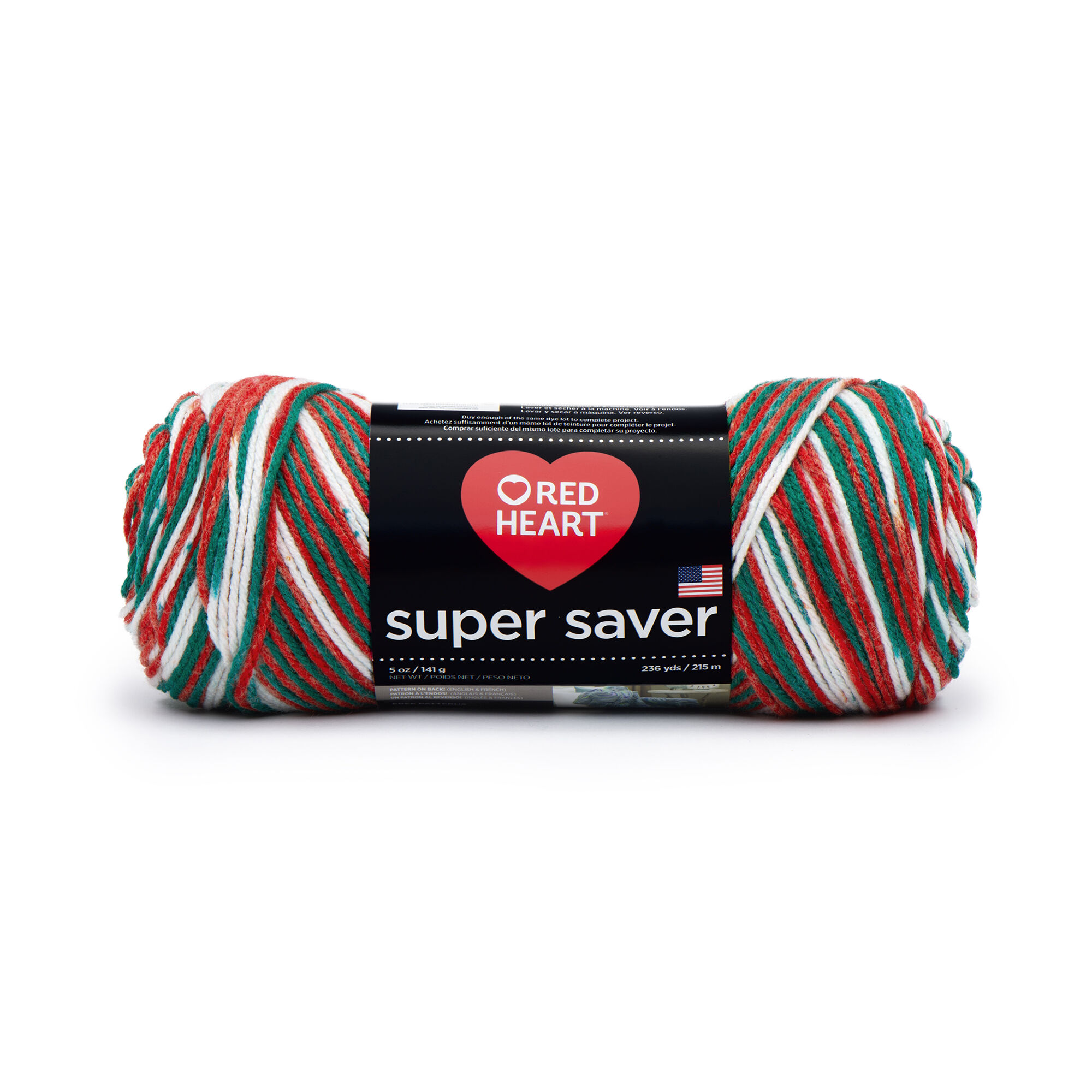 Red Heart Super Saver® 4 Medium Acrylic Yarn, Mistletoe 5oz/141g, 236 Yards - image 1 of 7