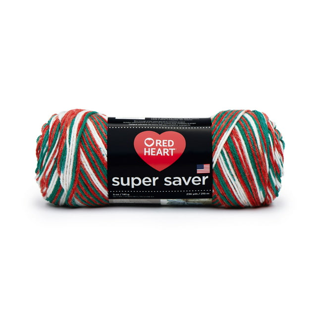 Red Heart Super Saver® 4 Medium Acrylic Yarn, Mistletoe 5oz/141g, 236 Yards