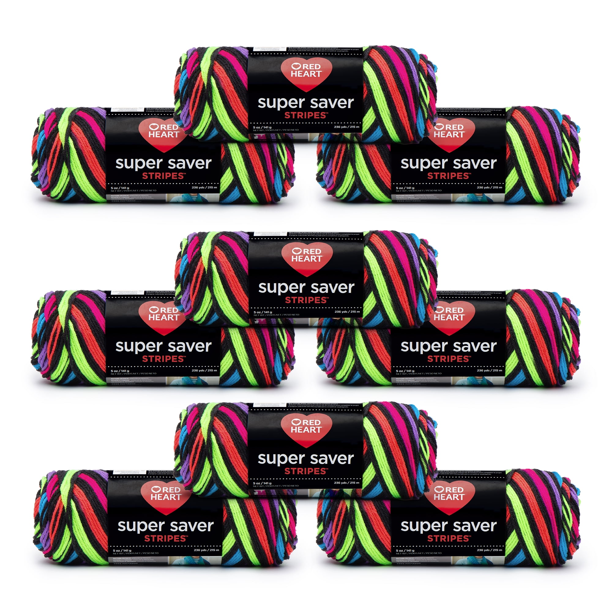 Pack of 4) Red Heart Super Saver Yarn-Black