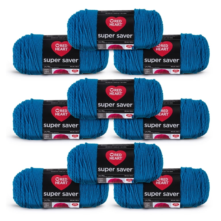 Red Heart Super Saver Yarn 4-Pack (7oz Skeins) In Cherry Red - Acrylic Yarn For Knitting & Crochet