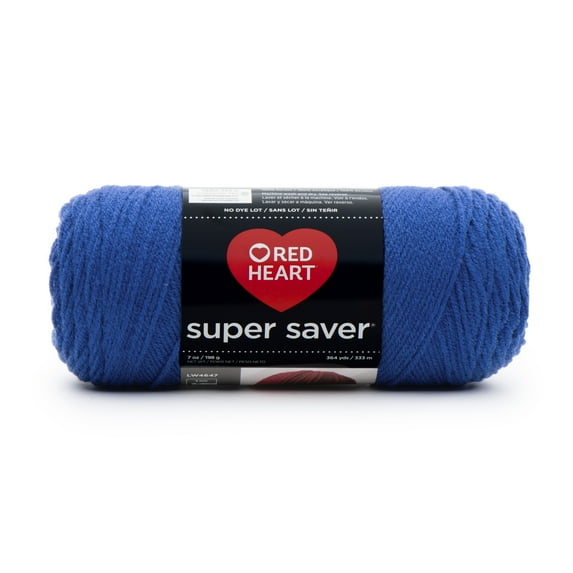 Red Heart® Super Saver® 4 Medium Acrylic Yarn, Royal 7oz/198g, 364 Yards