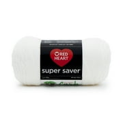 Red Heart Super Saver® 4 Medium Acrylic Yarn, White 7oz/198g, 364 Yards