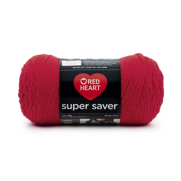 Red Heart® Super Saver™ #4 Worsted Acrylic Yarn, Hotred 7oz/198g 364yd