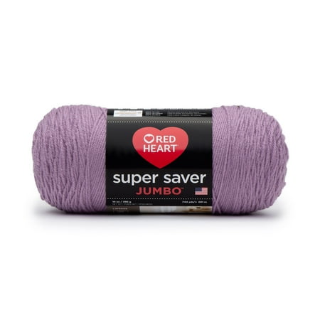 Red Heart Super Saver Jumbo #4 Medium Acrylic Yarn, Orchid 14oz/396g, 744 Yards
