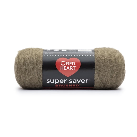 Red Heart Super Saver Brushed Yarn-Khaki