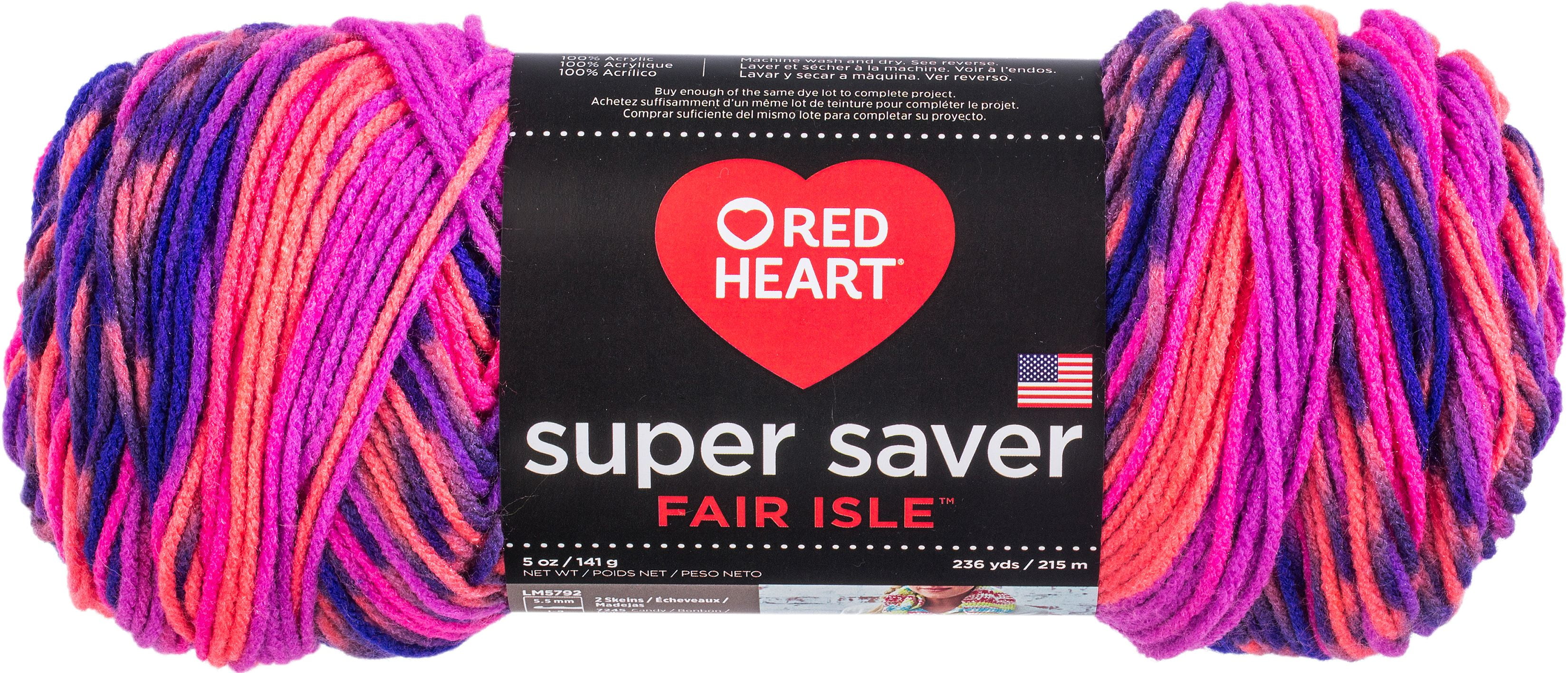 Red Heart Super Saver Fair Isle YarnFlamenco