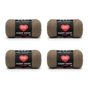 Red Heart Super Saver Jumbo #4 Medium Acrylic Yarn, Cafe Latte 14oz/396g, 744 Yards (4 Pack)