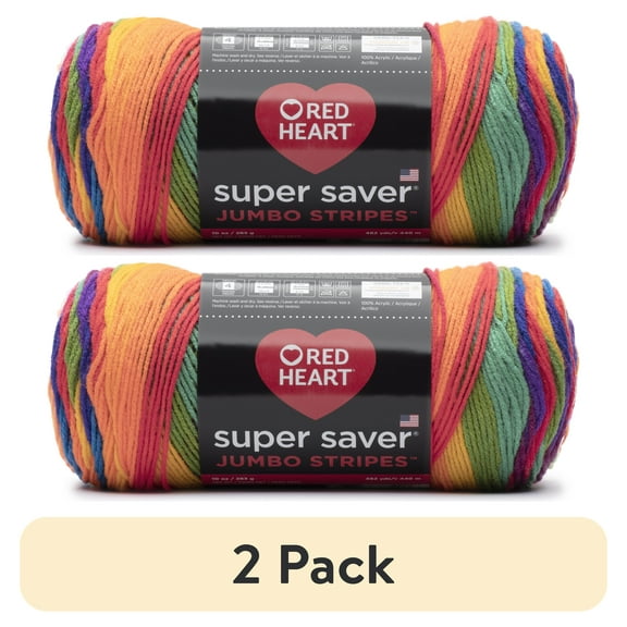 Red Heart Super Saver® Jumbo™ 4 Medium Acrylic Yarn, Burgundy 14oz/396g, 744 Yards