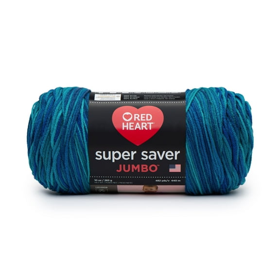 Red Heart Super Saver Jumbo #4 Medium Acrylic Yarn, Macaw 10oz/283g, 482 Yards