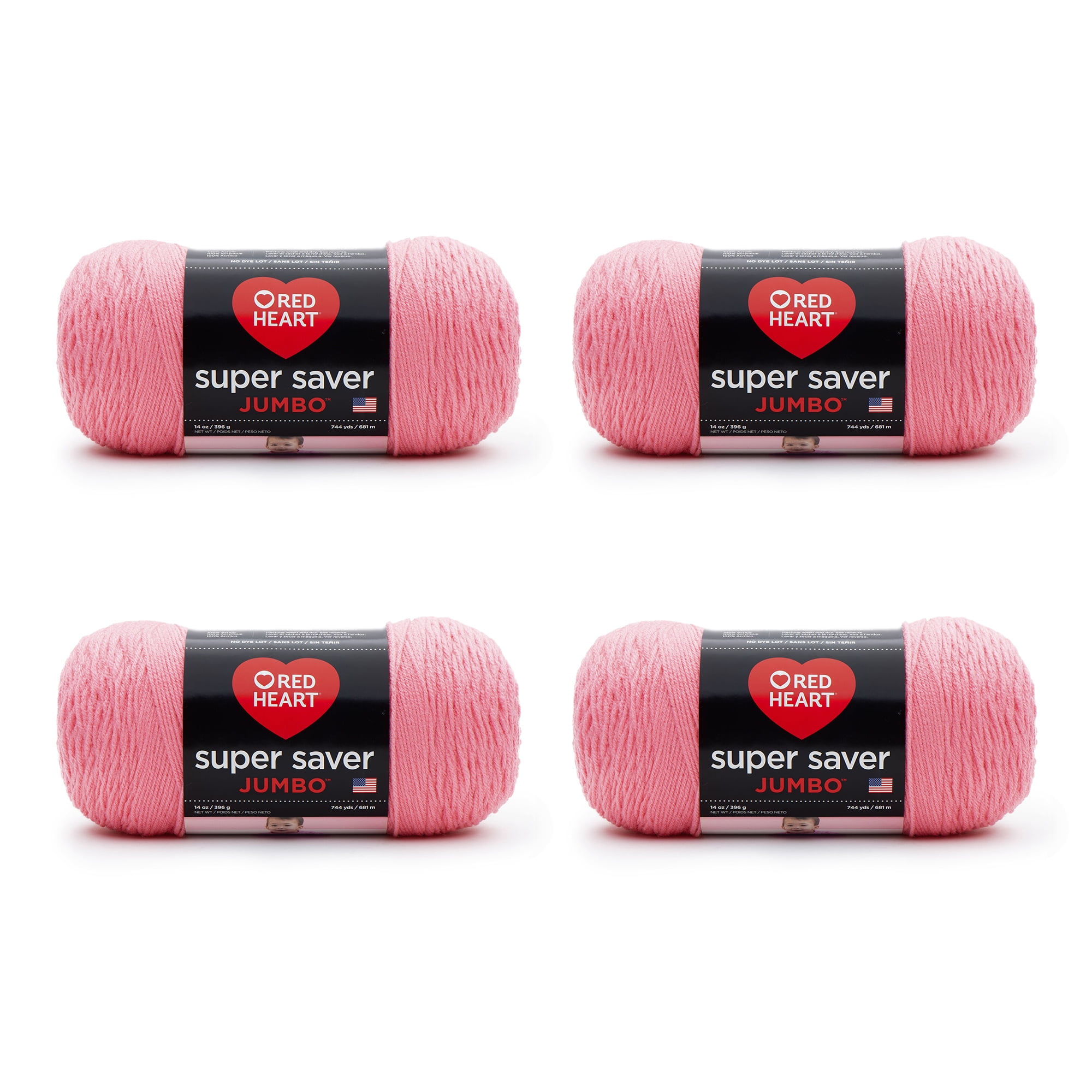 Red Heart® Super Saver® #4 Medium Acrylic Yarn, Perfect Pink 7oz