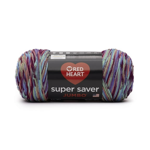 Red Heart Super Saver Jumbo #4 Medium Acrylic Yarn, Starburst Print 10oz/283g, 482 Yards