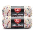 thumbnail image 1 of Red Heart® Super Saver® Jumbo Speckle #4 Medium Acrylic Yarn, White Speckle 10oz/283g, 482 Yards (2 Pack), 1 of 7