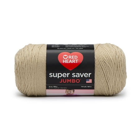Red Heart Super Saver Jumbo Medium Acrylic Buff Yarn, 744 yd