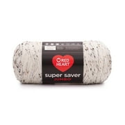Red Heart Super Saver Jumbo Yarn, Aran Fleck, #4 Medium, Acrylic, 10oz/283g, 482 Yards