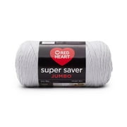 Red Heart Super Saver Jumbo Yarn, Light Grey, #4 Medium, Acrylic, 14oz/396g, 744 Yards