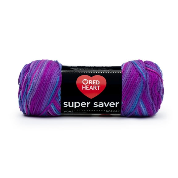 Red Heart® Super Saver™ #4 Worsted Acrylic Yarn, Grape Fizz 5oz/142g 236yd