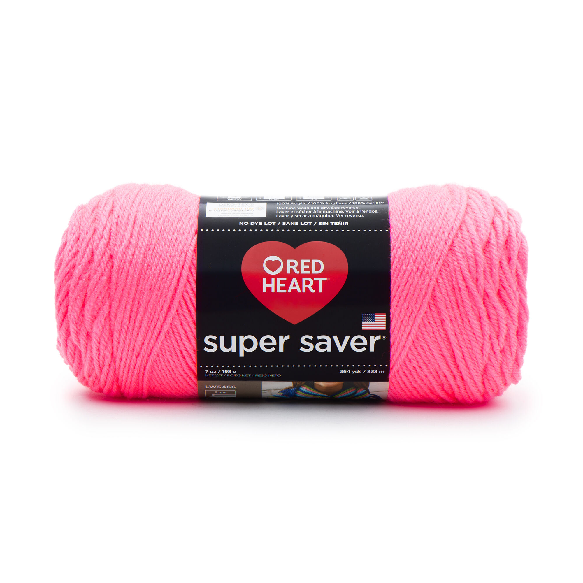 Red Heart Super Saver Medium Acrylic Pink Yarn, 364 yd - image 1 of 18