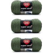 Red Heart Super Saver Spring Green Yarn - 3 Pack of 198g/7oz - Acrylic - 4 Medium (Worsted) - 364 Yards - Knitting/Crochet